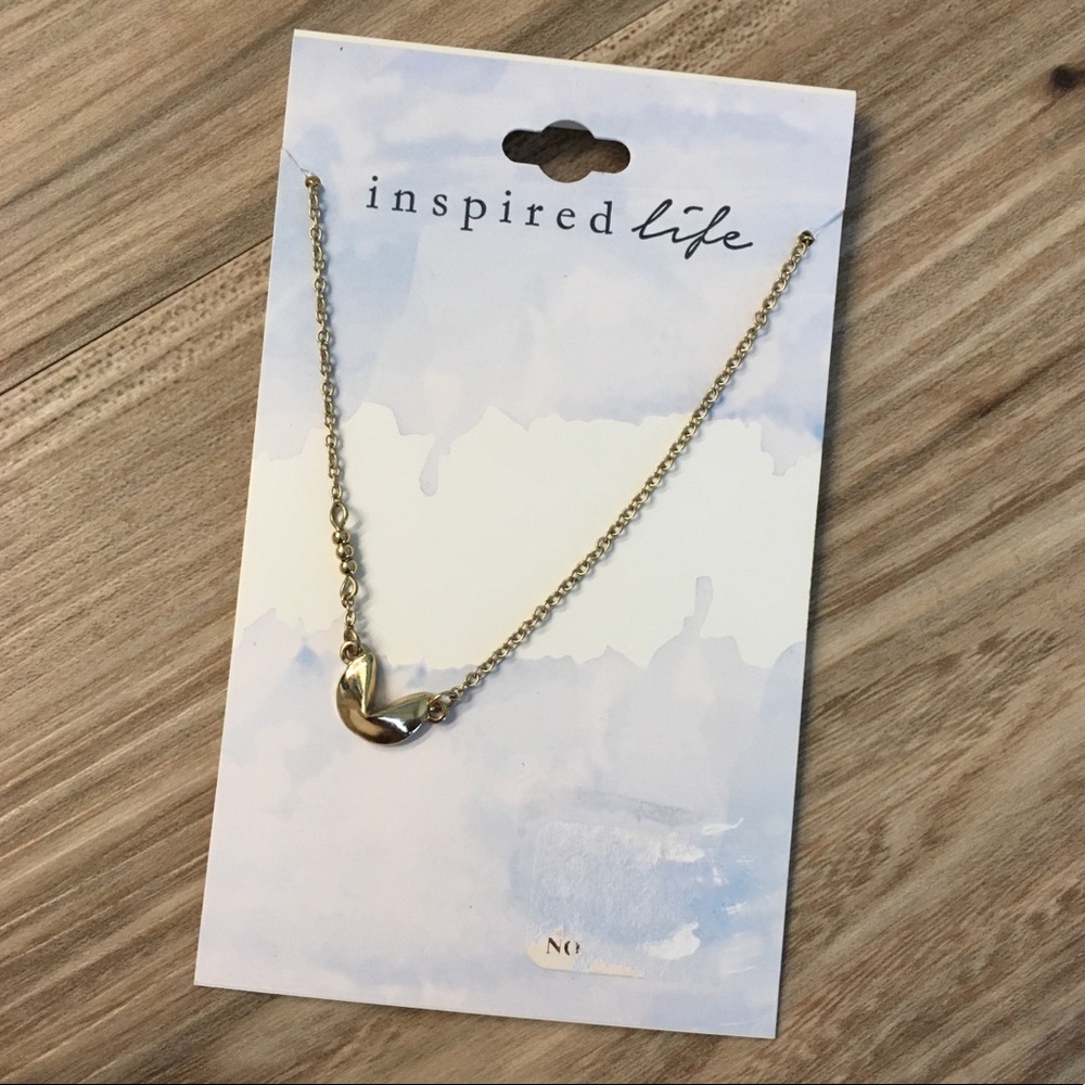 🔺SOLD🔻 Inspired Life Fortune Cookie Necklace - Picture 2 of 4
